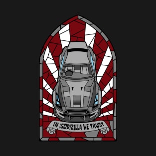 In God-zilla we trust stained glass T-Shirt