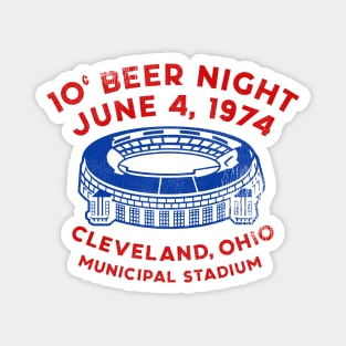 Municipal Stadium 10 Cent Beer Night Cleveland Ohio Baseball Magnet