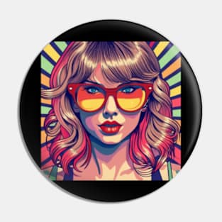 Taylor Swift Pop Art Pin