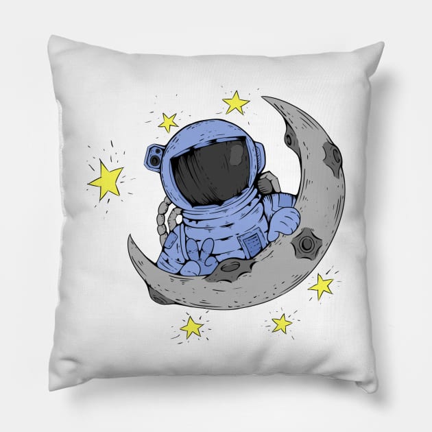 Astronaut Apollo 11 Pillow by artbypond
