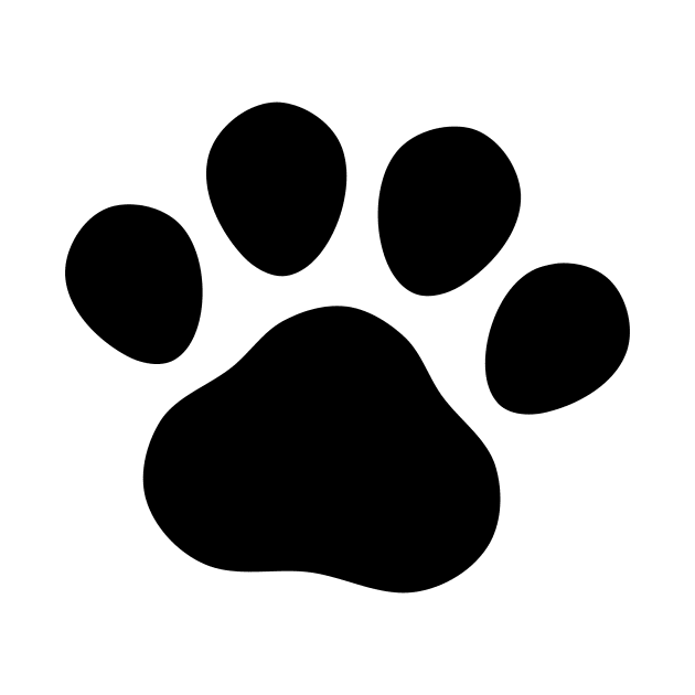 Black paw print drawing by SooperYela