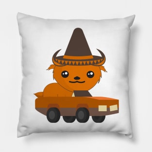 chubby little deer racing car Pillow