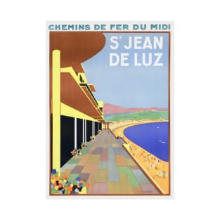 St.Jean de Luz Vintage Poster 1928 T-Shirt