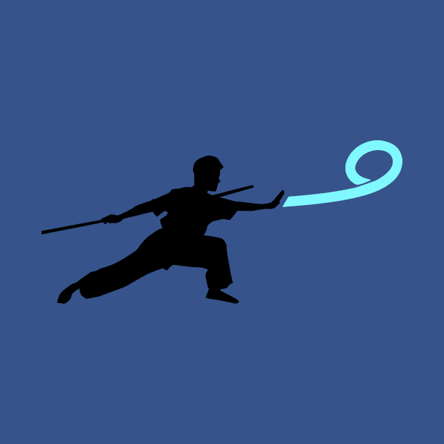 Wushu Wind Force Blow Silhouette by AnotherOne