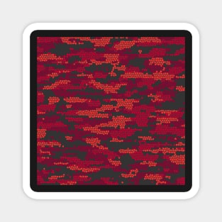 Camo Pattern - Crimson black Magnet