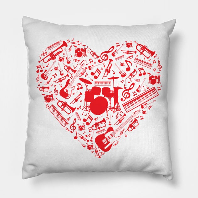 Music Love Pillow by tombst0ne