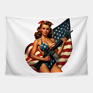 Pinup Girl Tapestry