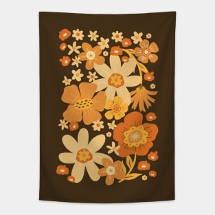 Groovy 60s Floral Party - Bronze Tapestry