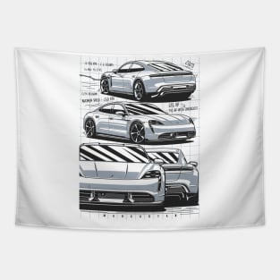 Electric car Tapestry