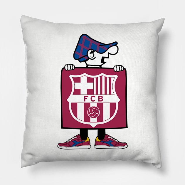 Visca Barca Pillow by lounesartdessin