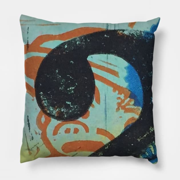 pop art design Pillow by charlesstat3