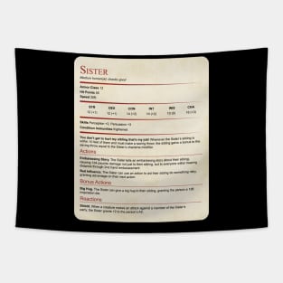 D&D Sister Stat Block Tapestry