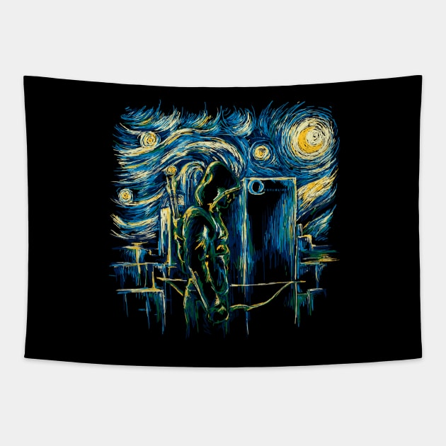 Starling Night Tapestry by girardin27