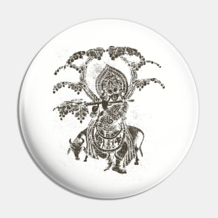 Lord Krishna playing flute Pin