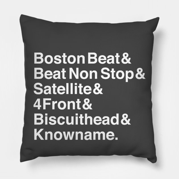 Boston Rave Record Stores of the 90s Pillow by gnotorious