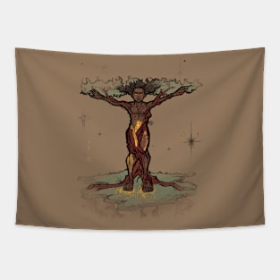 Male Tree of Life (Color) Tapestry