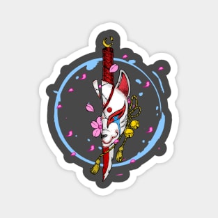 Crying Kitsune Art Magnet