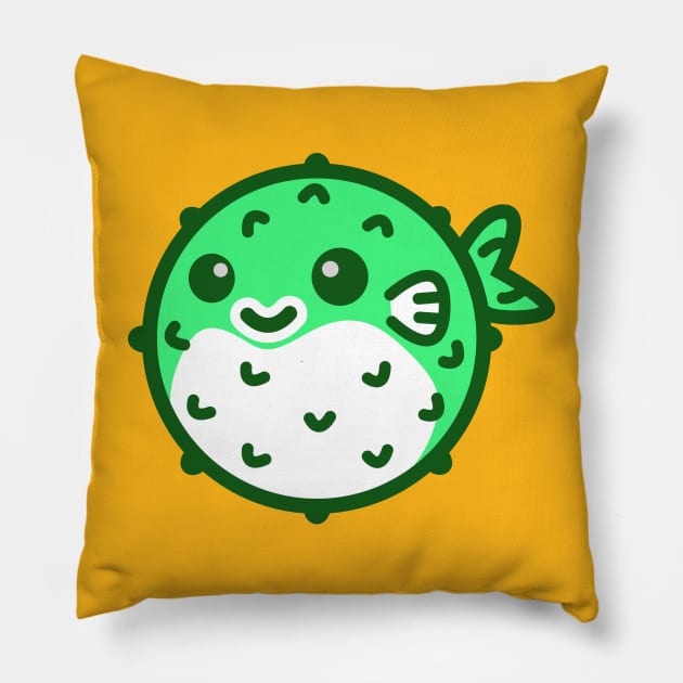 Blowfish Logo Green Pillow by Blowfish