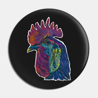 Rad Roosters Pattern | Graphic Design of a Rooster Photo and Illustrated Rooster Footprints| Pin