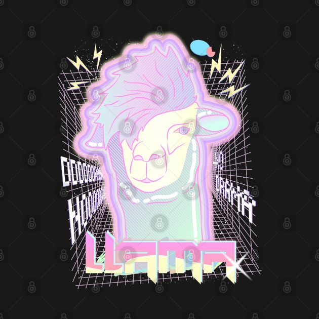 Emo Llama Vaporwave Aesthetic Egirl by sadpanda