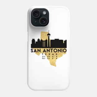 San Antonio Texas Skyline Map Art Phone Case