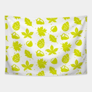 Graphic Nature Pattern in Yellow Tapestry