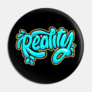 Reality Typography Blue Pin