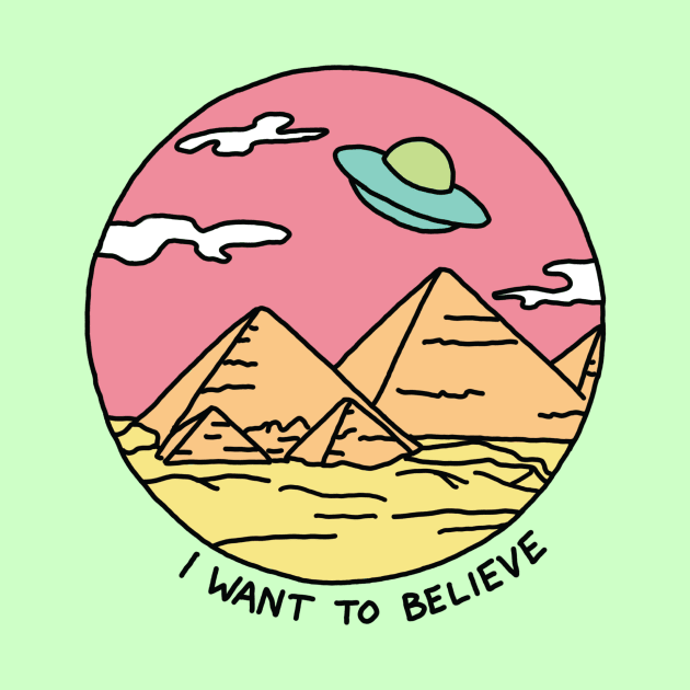 Pyramid X-files Egyptian alien ufo desert 90s retro by bigkidult