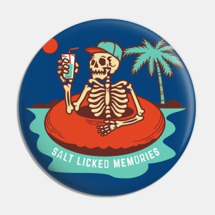 Salt Licked Memories Vintage Skeleton Pin