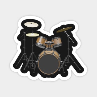 Acoustic drum on black Magnet