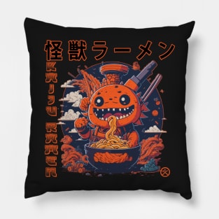 The Great Kaiju Ramen off Kanagawa Pillow