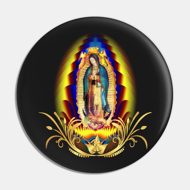 Our Lady of Guadalupe 04 New Zarape Pin by hispanicworld