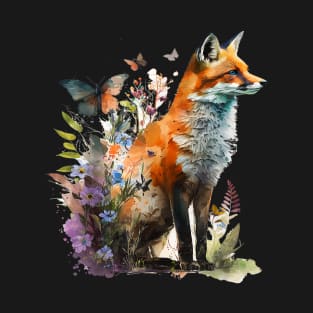 Fox Animal Lover Forest Art Animal Fox T-Shirt