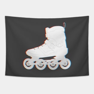 Rollerbla glitch design - Dynamic rollerblade and Inline skate Tapestry