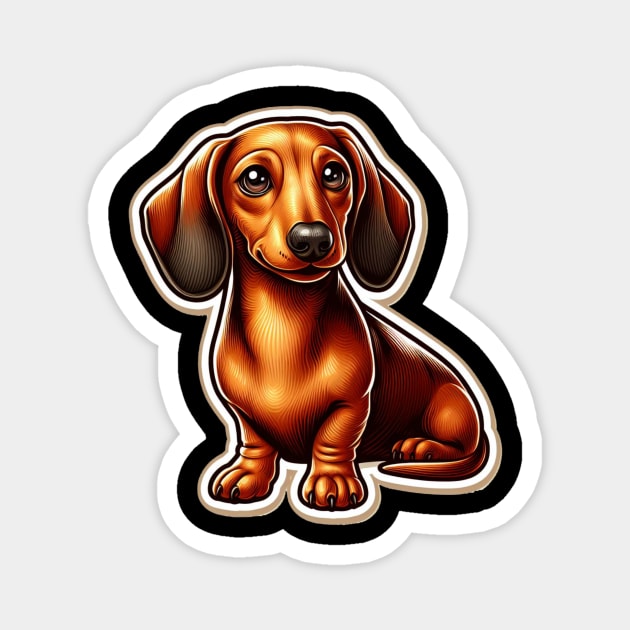 Whimsical Royal Miniature Dachshund Puppy Creations Must-Have Items Magnet by IamActiveDog