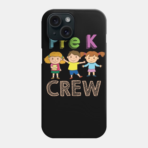 Pre-K Crew Preschool Teacher T-Shirt 1st Day of School Gift Phone Case by Shirtbubble