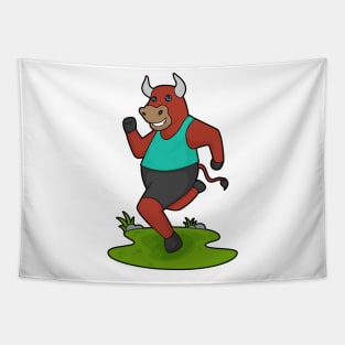 Bull Running Fitness Tapestry