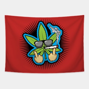 BAD ASS MARIJUANA LEAF Tapestry