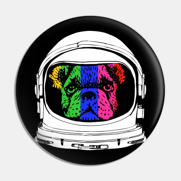 Astronaut Frenchie Pin by huebucket