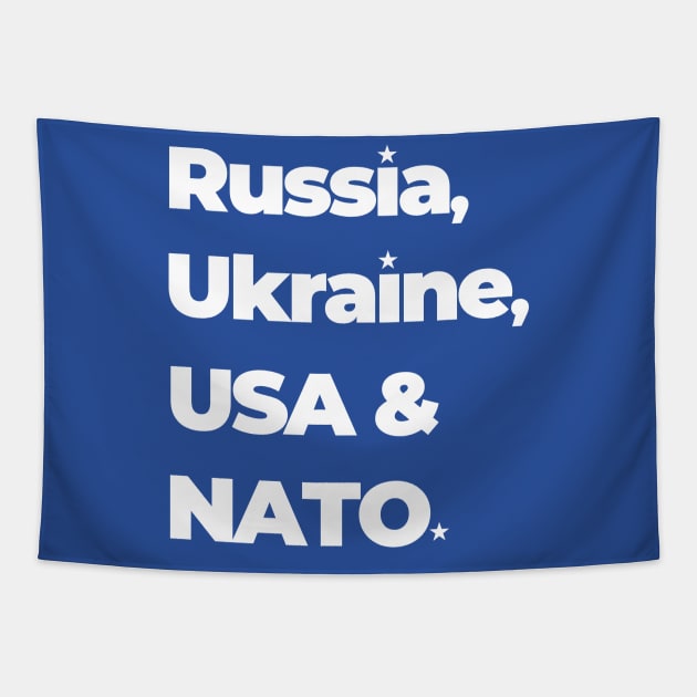 Russia Ukraine USA & NATO Tapestry by FREESA