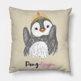 Penguin Queen Pillow