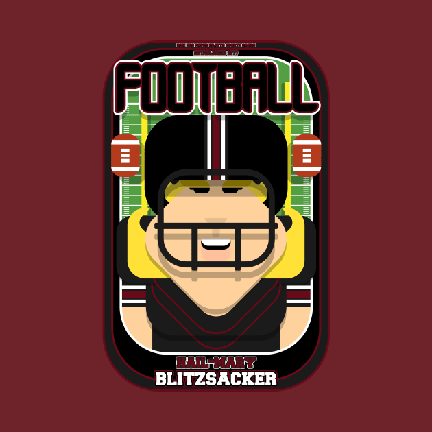 American Football Black and Maroon - Hail-Mary Blitzsacker - Hazel version by Boxedspapercrafts