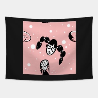 Chicks in Pink Tapestry