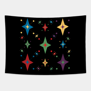 Mid Century Modern Cosmic Stars Tapestry