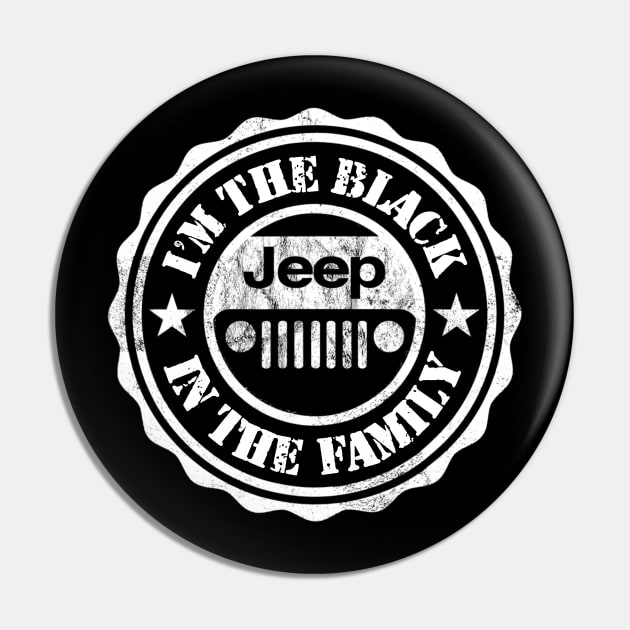 I'm The Black In The Family Jeep Vintage Jeep men/women/kid Jeep Pin by Oska Like