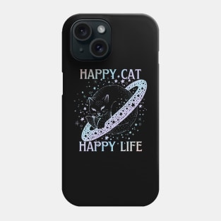 Happy cat happy life Phone Case