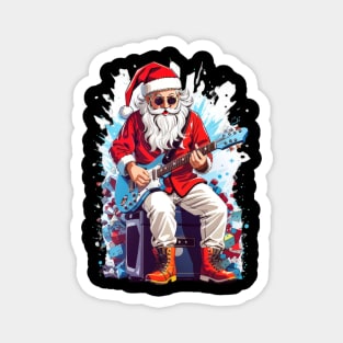 Santa Claus playing an electric guitar Magnet