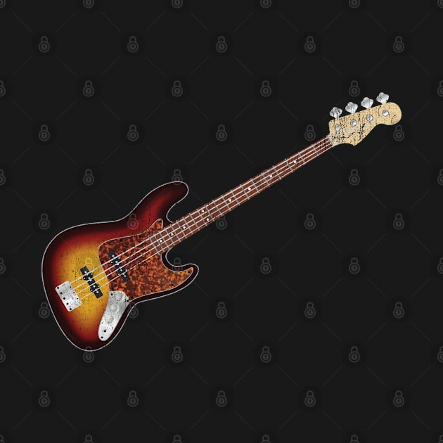 Vintage Faded Tobacco Sunburst Electric J-Bass by Vector Deluxe