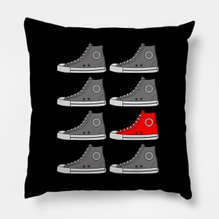 Stand Out From The Crowd | Red Sneaker Pillow