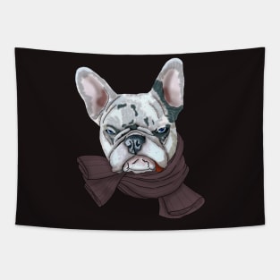 Angry Grey Frenchie Tapestry